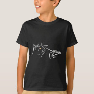 T-shirt Chat noir Squelette Halloween Poêle Femme G
