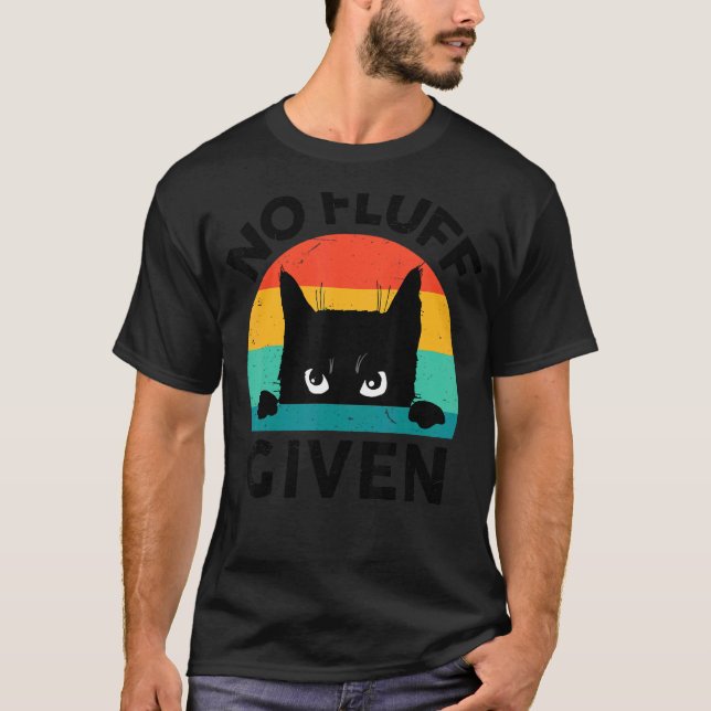 T-shirt Chat noir-TShirt Pas de bouchon Donné Kitten Lover (Devant)