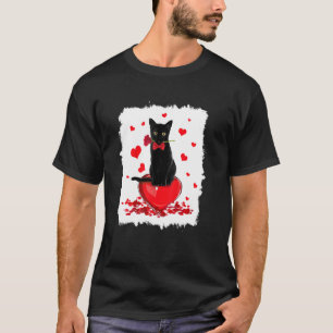 T-shirt Chat noir Valentines Journée Tee - shirt Garçons F