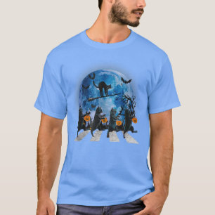 T-shirt Chat noir vintage Halloween Lune bleue Kitty effra