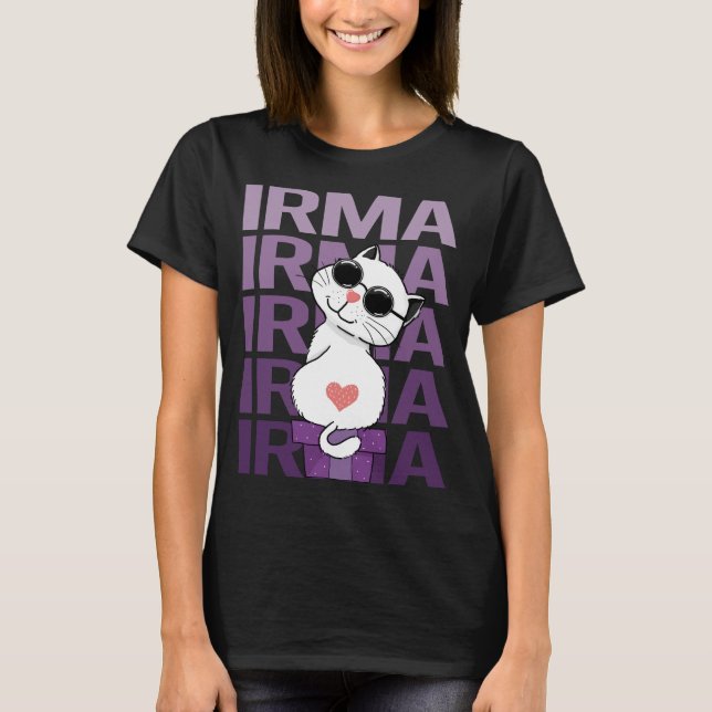 T-shirt Chat - Nom Irma (Devant)