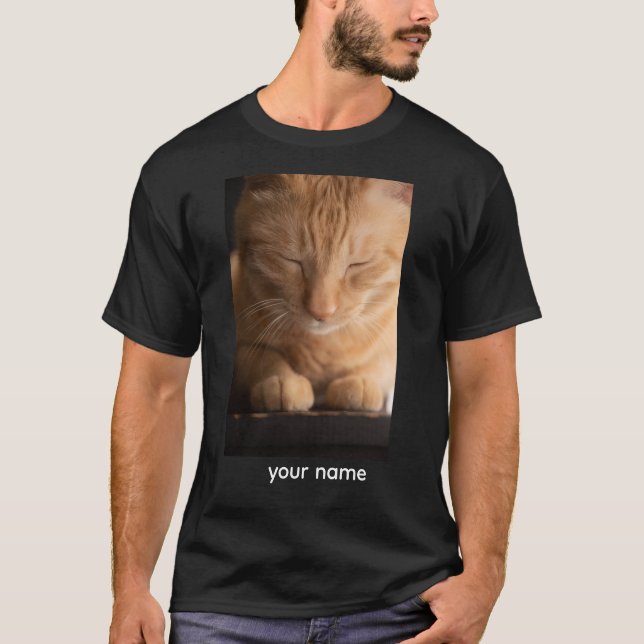 T-shirt chat nom personnalisé (Devant)