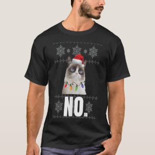 T-shirt Chat Non Grumpy Xmas Chats Pas de mauvais cadeaux