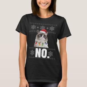 T-shirt Chat Non Grumpy Xmas Chats Pas De Vilains Cadeaux