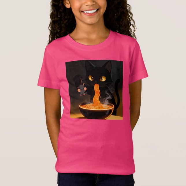 T-Shirt Chat Obsidienne & Souris Audacieuse – Fête de Rame (Devant)