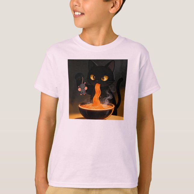 T-shirt Chat Obsidienne & Souris Audacieuse – Fête de Rame (Devant)