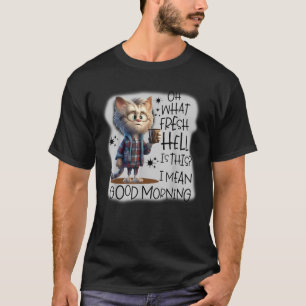T-shirt Chat Oh Quel Enfer Frais Est-Ce Que Je Veux Dire B
