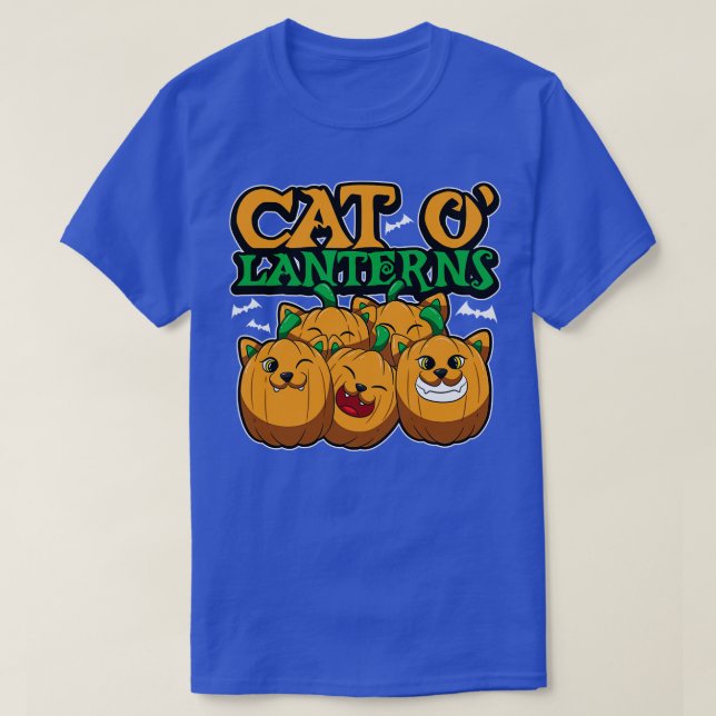 T-shirt Chat OLanterns Kitten Citrouille Feline Costume (Design devant)