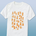 T-shirt Chat orange<br><div class="desc">Joli petit chats au gingembre orange aquarelle, parfait pour les amoureux des animaux. Art original de Nic Squirrell.</div>