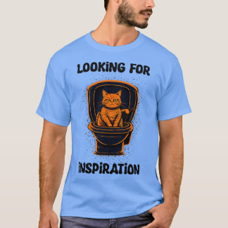 T-shirt Chat orange à la recherche d'inspiration
