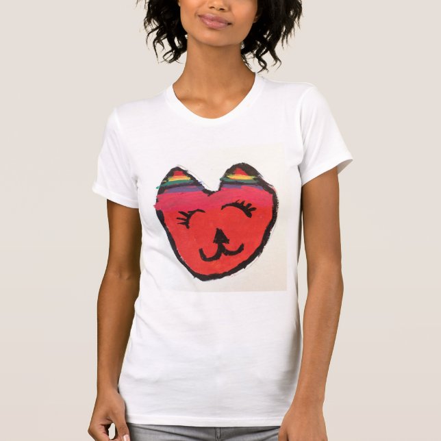 T-shirt chat orange cool (Devant)