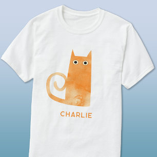 T-shirt Chat orange personnalisé