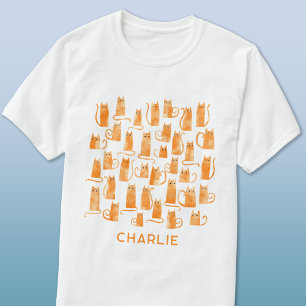 T-shirt Chat orange personnalisé
