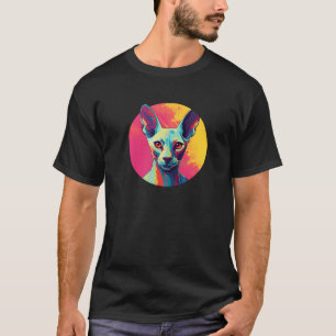 T-shirt Chat Oriental Shorthair Coloré Art Love Chats Prem