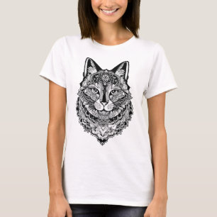 T-shirt Chat ornemental