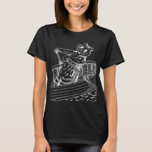 T-shirt Chat pagaie le bateau, Louis Wain