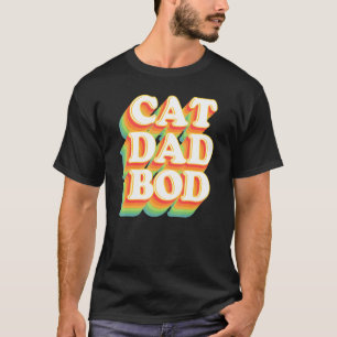 T-shirt Chat Papa Bod Fête des pères rétro Chat Chat Papa