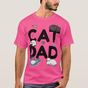 T-shirt Chat Papa Chat Chat Homme Chat Daddy Kitty Meow (2