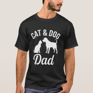 T-shirt Chat Papa Chien Papa Drôle Amoureux des animaux Dr