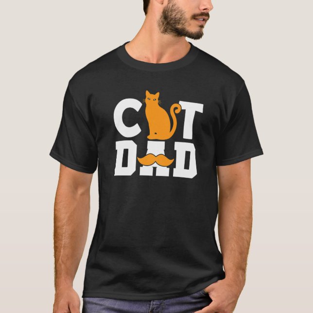 T-shirt Chat Papa Drôle Chat (Devant)