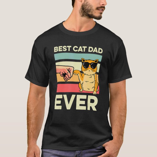 T-shirt Chat Papa Jamais Chat Personne (Devant)