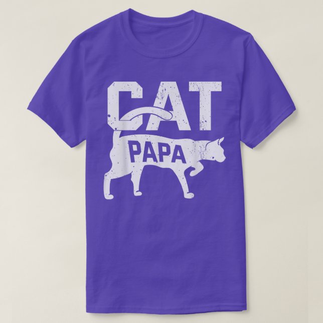 T-shirt Chat Papa Kitten Propriétaire d'animal de compagni (Design devant)