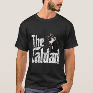 T-shirt Chat Papa Le Catfather Crazy Cat Kitty Daddy Père