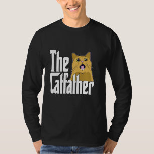 T-shirt Chat Papa Le Catfather Mat Mignonne Chat Père Kitt