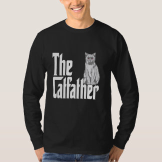 T-shirt Chat Papa Le Catfather Mignonne Chat Père Kitty Pa