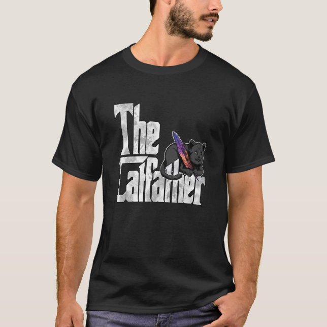 T-shirt Chat Papa Le Catpère Crazy Chat Père Kitty Daddy (Devant)