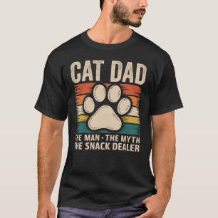 T-shirt Chat Papa L'Homme Mythe Snack Dealer Funny Pet Ama