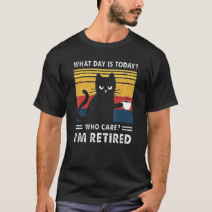 T-shirt Chat Papa maman fatigué Vintage Fille Garçon