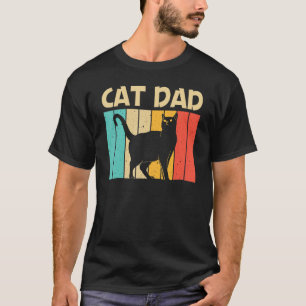 T-shirt Chat Papa Papa Papa Chat Noir Chat Personne Chats