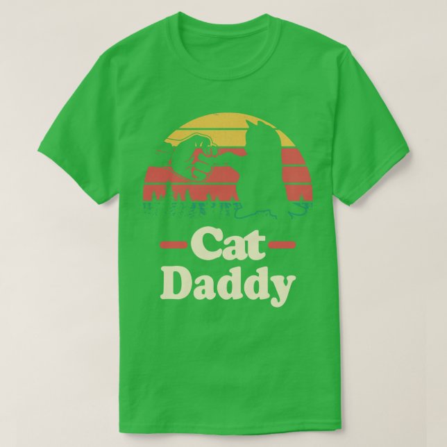 T-shirt Chat papa Style Vintage (Design devant)