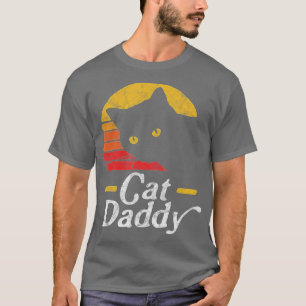 T-shirt Chat Papa Vintage 80 Style Chat Rétro Disques