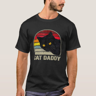 T-shirt Chat Papa Vintage Chat Style Rétro des Années 80 P