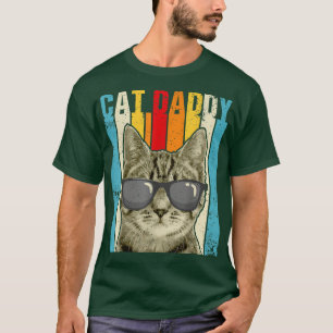 T-shirt Chat Papa Vintage Drôle Amoureux des chats Mignonn