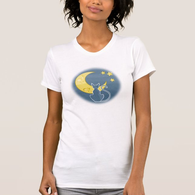 T-shirt Chat par nuit (Devant)