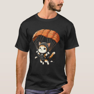T-shirt Chat parachutiste en parachutisme
