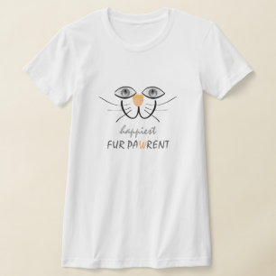 T-SHIRT CHAT PARENT, CHAT MOM, CHAT DAD - HEUREUX CHAT SMI
