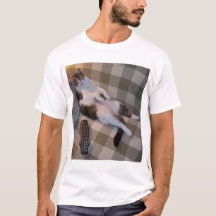 T-shirt Chat paresseux