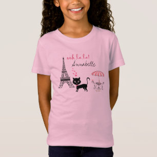 T-shirt Chat Paris personnalisé