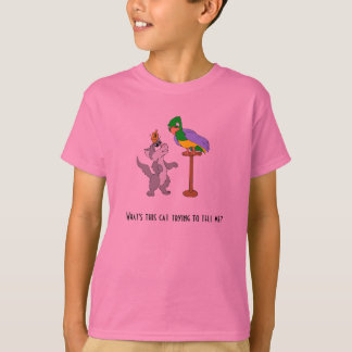 T-shirt Chat parlant au perroquet