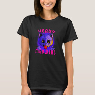 T-shirt Chat Pastel Goth Métal Méchant Musique Rock Métal