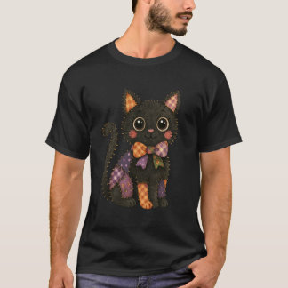 T-shirt Chat patchwork adorable effrayant - Chaton mignon 