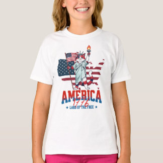 T-shirt Chat patriote du 250e anniversaire de l'Amérique
