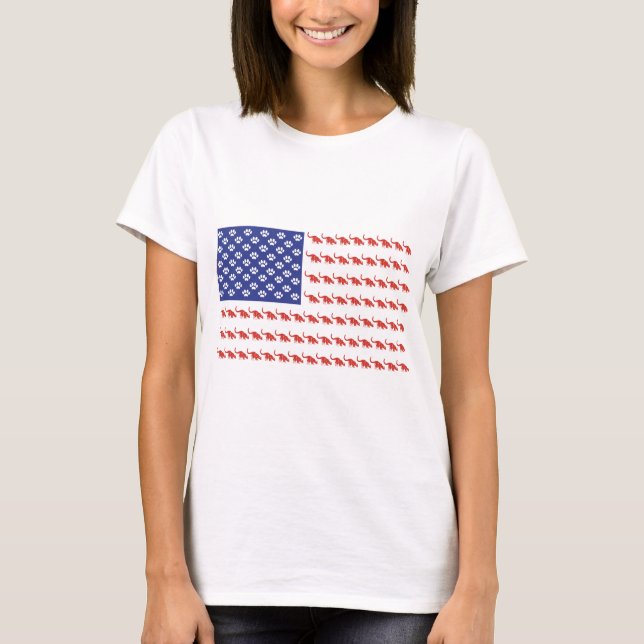 T-shirt Chat patriotique/USA (Devant)