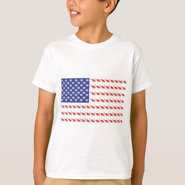 T-shirt Chat patriotique/USA (Devant)