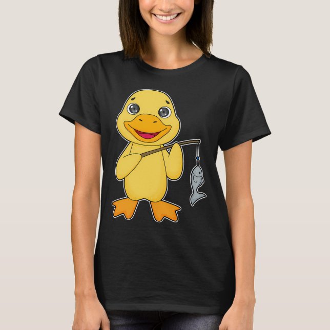 T-shirt Chat pêcheur avec canne à pêche et poisson (Devant)
