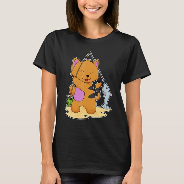 T-shirt Chat Pêcheur De Poisson (Devant)